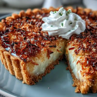 1. Coconut Lime Tart with Graham Cracker Crust: A creamy, zesty dessert with tropical coconut and lime flavors, perfect for summer gatherings.  